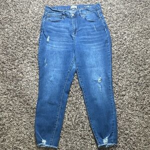 Nicole Miller New York SOHO high-rise skinny distressed CropJeans size 12